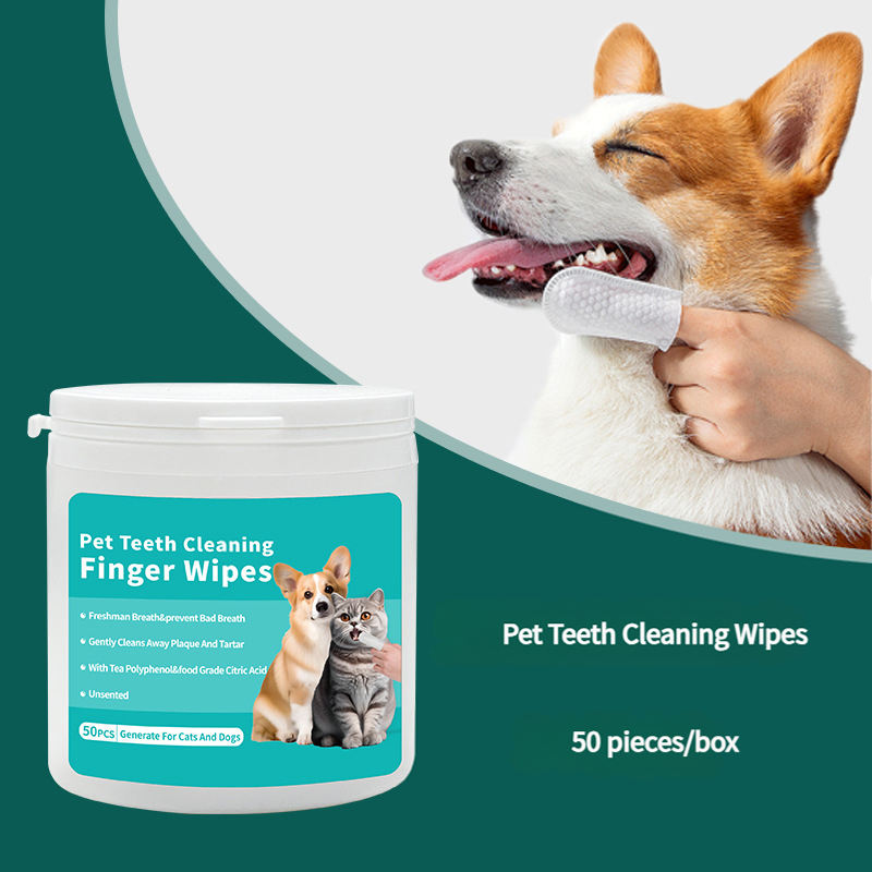 Pet Teeth Cleaning Finger Wipes (50 Pcs)