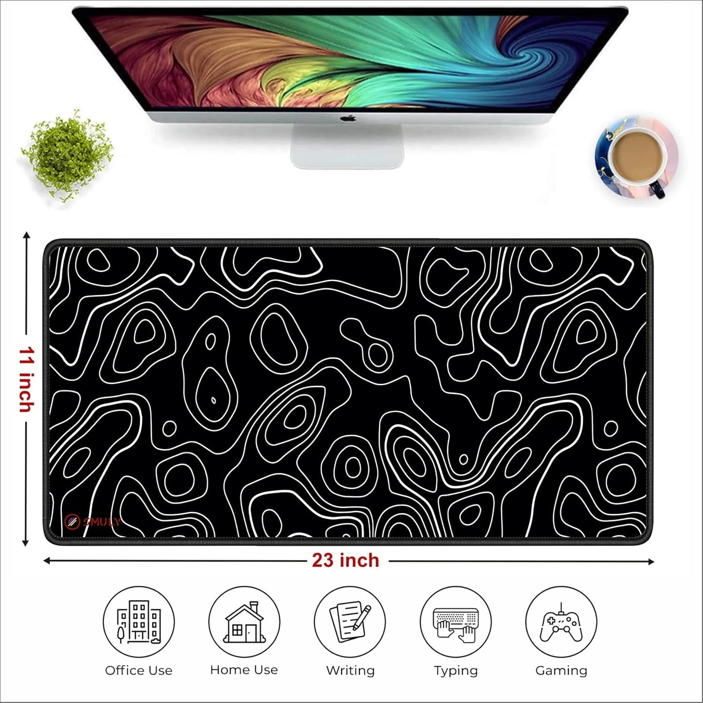 Minimalist Large Desk and Mouse Pad