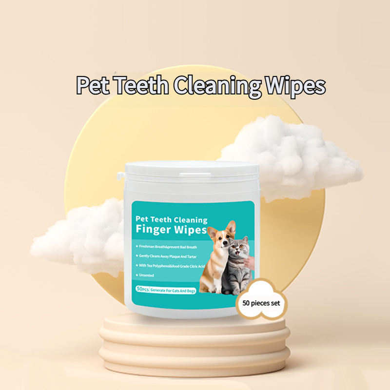 Pet Teeth Cleaning Finger Wipes (50 Pcs)